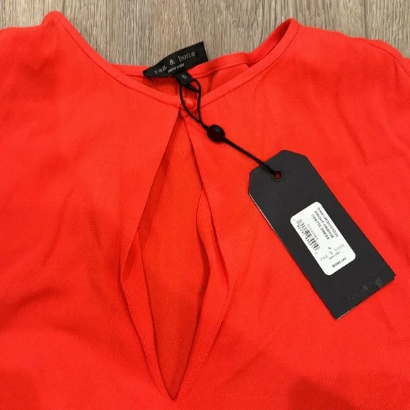 Rag & Bone Orange Chiffon Dress - Picture 2 of 3